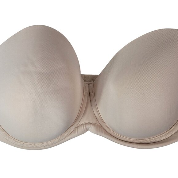Wacoal Strapless Bra Tan Beige 38G Full Coverage Underwire Red Carpet 854119 - Picture 3 of 8